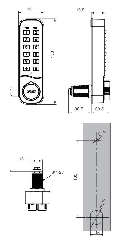 MK730-V Electronic Keypad Locker Lock - Electronic Locks - 1