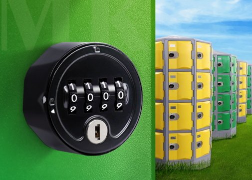 MAKE's four-digit combination lock protects the locker