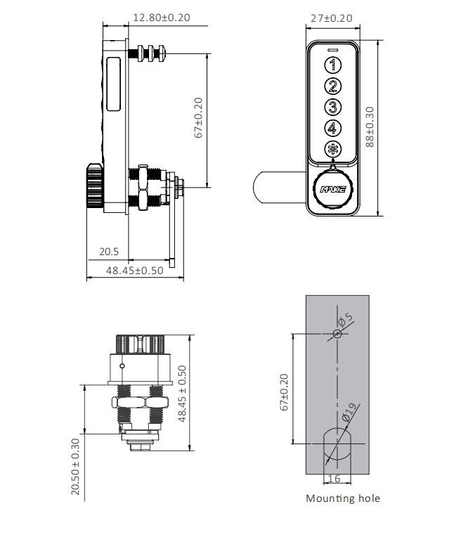 Mini MK750-V Keypad Locker Lock - Electronic Locks - 1